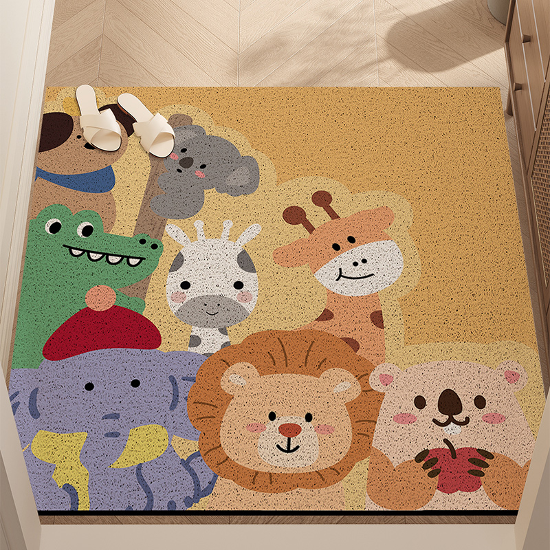 卡通入户门地垫地毯玄关进门大门口防滑可裁丝圈门垫家用耐脏脚垫