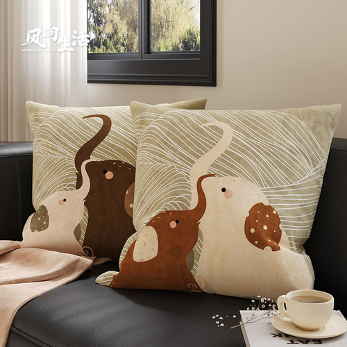 简约沙发客厅抱枕高级感沙发靠枕靠背床上床头靠垫腰枕含芯可拆洗