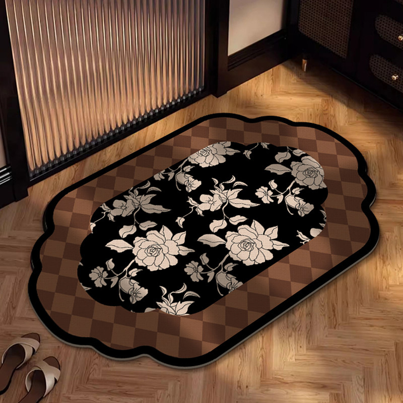 中古风卫生间超强吸水地垫浴室厕所门口硅藻泥防摔速干防滑脚垫子,居家布艺,家用脚垫,淘宝优惠券,粉丝福利购,淘宝优惠卷