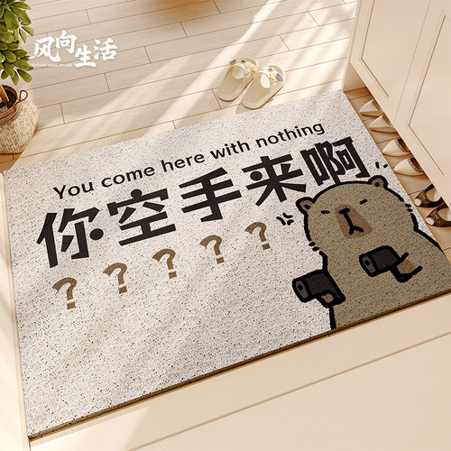 你空手来啊地垫丝圈入户地垫进门门口门垫防滑地毯可裁剪家用脚垫