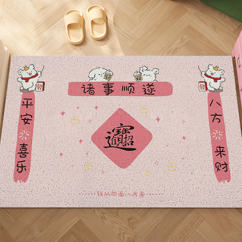 玄关入户门口丝圈地垫进门家用耐脏脚垫自由裁剪门垫防滑防摔地毯