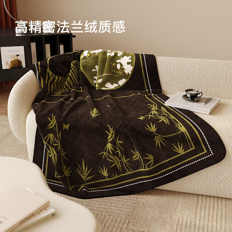 中古风披肩毛毯办公室午睡盖毯图片