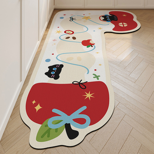 厨房地垫转角垫防滑吸水防油可擦免洗家用耐脏进门口脚垫L型地毯