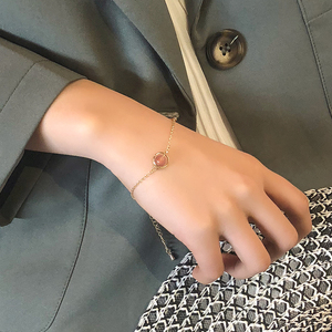 韩国草莓水晶个性情侣手链