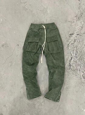 Askyurself Army Project炮弹排扣长裤3D立体炮弹口袋 休闲裤