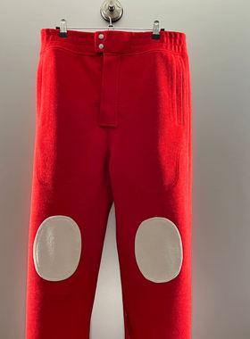 ARNODEFRANCE 意大利羊毛材质 膝盖拼接补丁机车休闲长裤