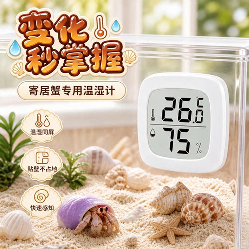 寄居蟹饲养箱电子温湿度计