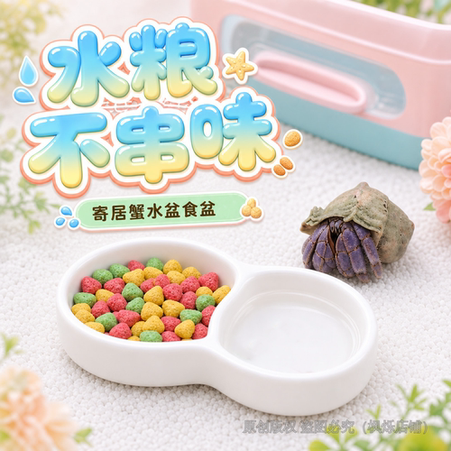 寄居蟹专用水盆食盆造景装饰