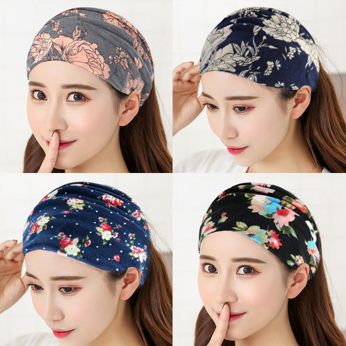 宽边发带空调房挡风保暖头套