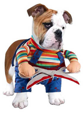 网红新款狗狗搞笑衣服立体万圣节搞怪拿剪刀站立装猫咪衣服恶搞