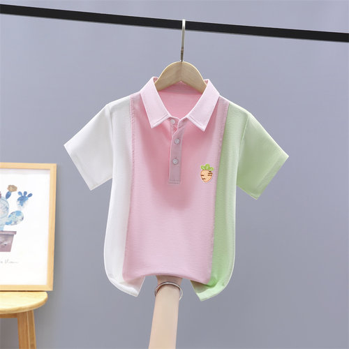 女童短袖t恤夏季新款女孩Polo衫