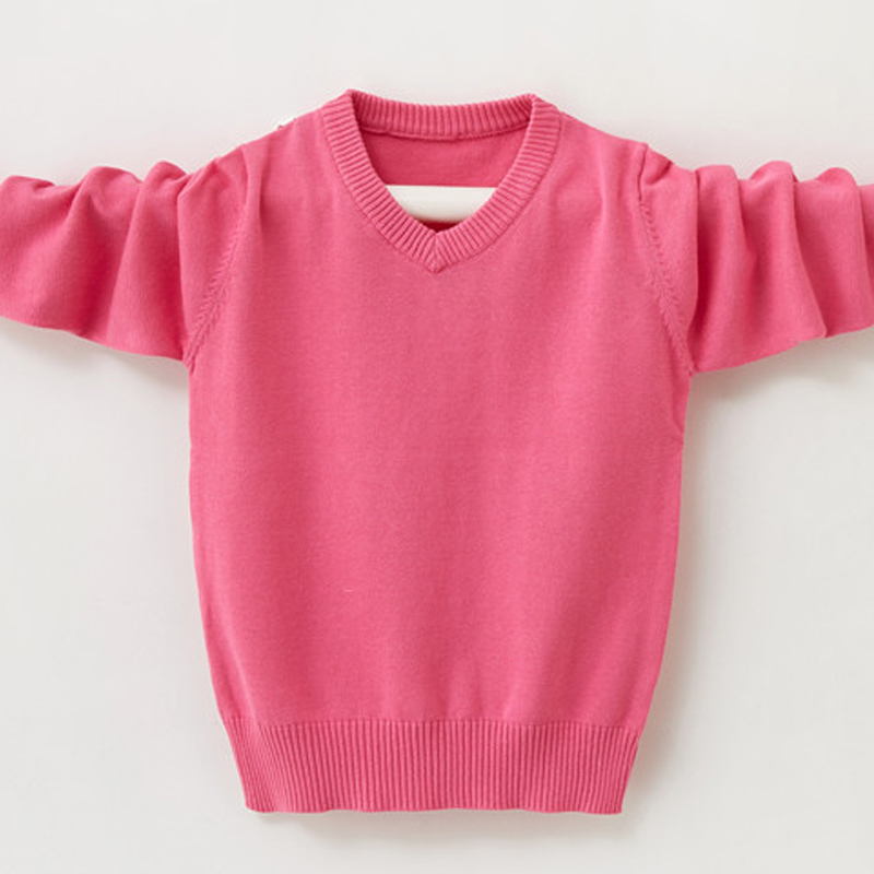 春秋款男童韩版V领纯棉打底衫