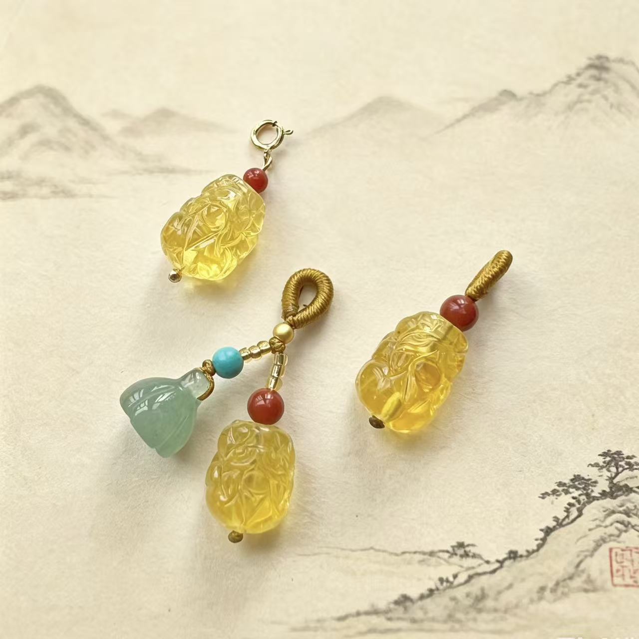 国风蜜蜡貔貅招财转运挂件
