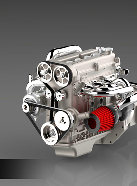 Locost Zetec赛车发动机三维建模图纸 solidworks设计