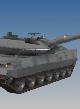 Leopard豹2型坦克模型3D图纸 Inventor2014设计 附STEP和IGS格式