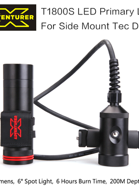 X-ADVENTURER 探险家 T1800S LED 侧挂 SideMount 技术潜水主灯