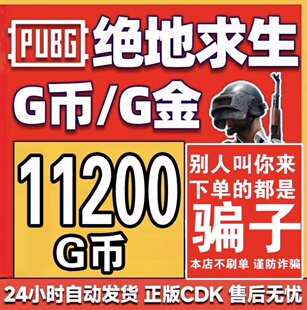 绝地求生PUBG G币11200CDK吃鸡游戏币商城充值点卷gb兑换码金币