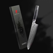 新疆 拓高端大马士革钢厨师刀三德刀小厨刀多用刀 包邮
