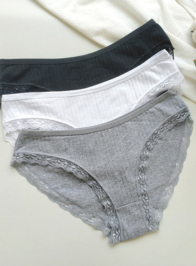 欧美内裤夏季女性感三角内裤女中腰女士内裤纯棉透气panties