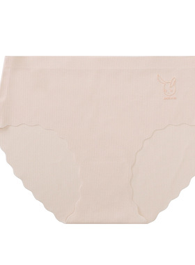 金妍儿简约新款一片式无痕三角裤发育期透气舒适棉档纯色内裤