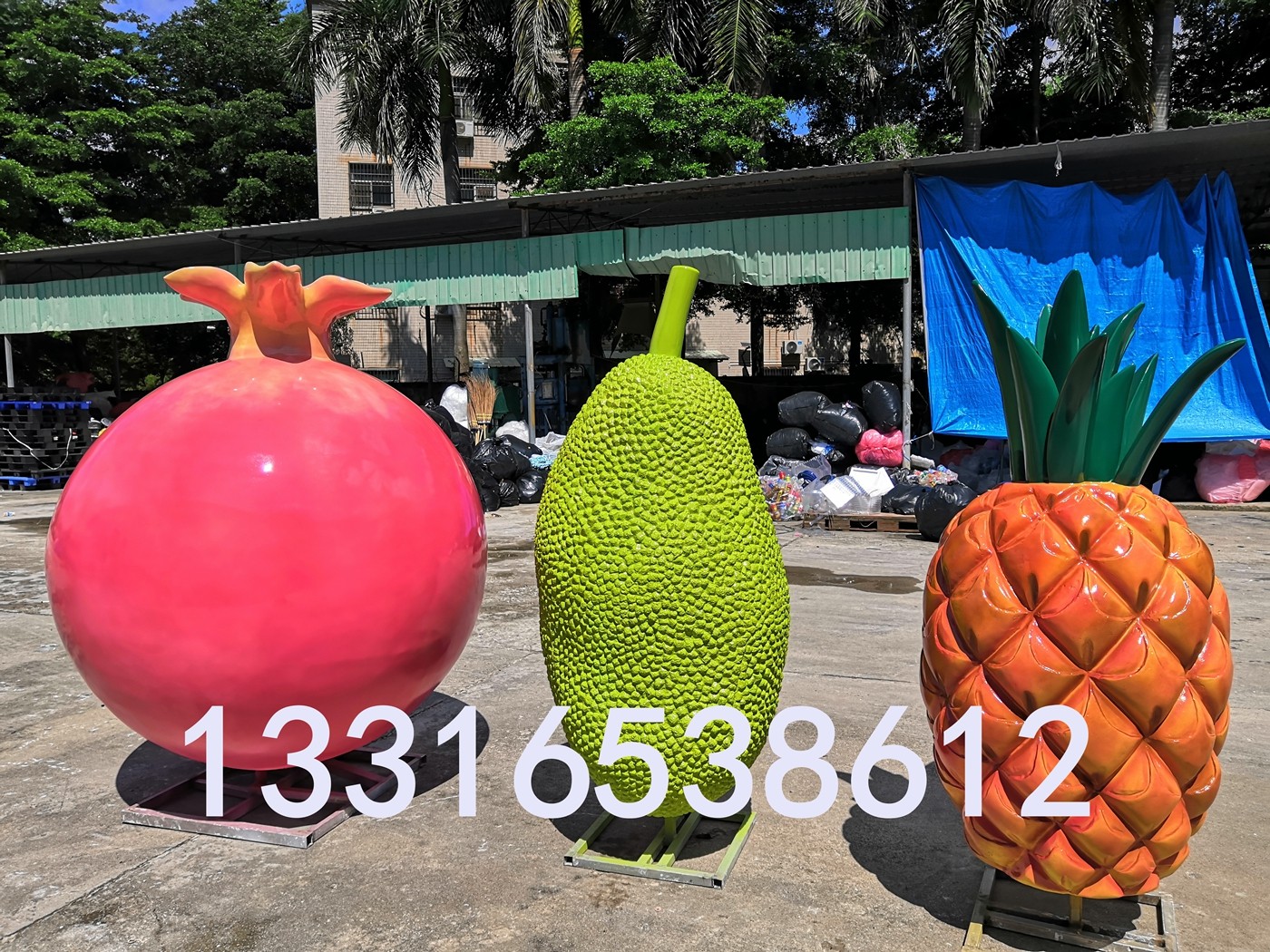 云南56个民族团结标识乡村指导招牌玻璃钢仿真石榴菠萝蜜凤梨雕塑,家居饰品,3D模型摆件,淘宝优惠券,粉丝福利购,淘宝优惠卷