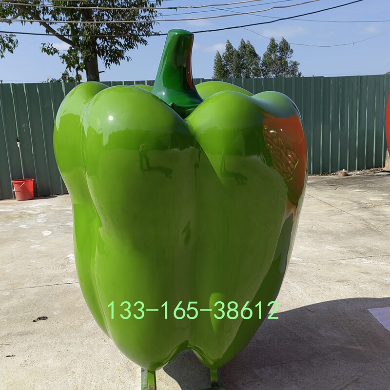 玻璃钢椒辣椒雕塑定制火锅店面仿真蔬菜茄子卡通吉祥物娃娃大摆件