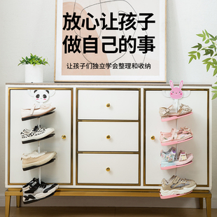 儿童鞋 壁挂式 架小型极窄收纳稳固家用窗台柜子可挂多层可伸缩高度