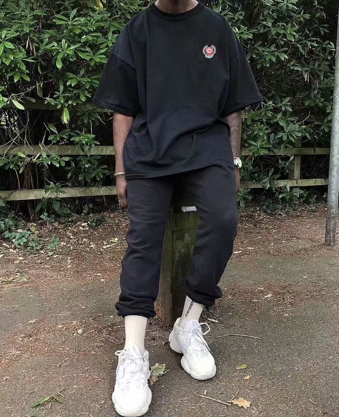 搭配椰子yeezy神裤ins侃爷同款男女休闲宽松纯色束口束脚长卫裤潮