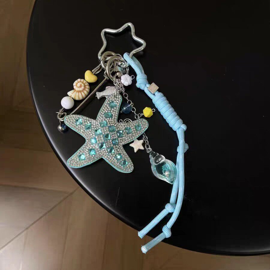 miu系海星贝壳挂件包挂件蓝色多巴胺背包挂饰少女心百搭配饰礼物