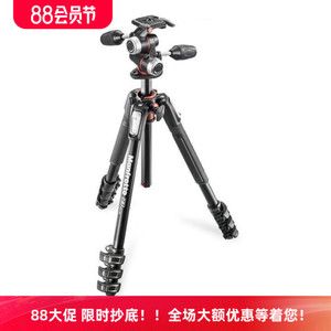 曼富图 MK190XPRO4-3W单反微单相机摄影铝合金三脚架三维云台套装