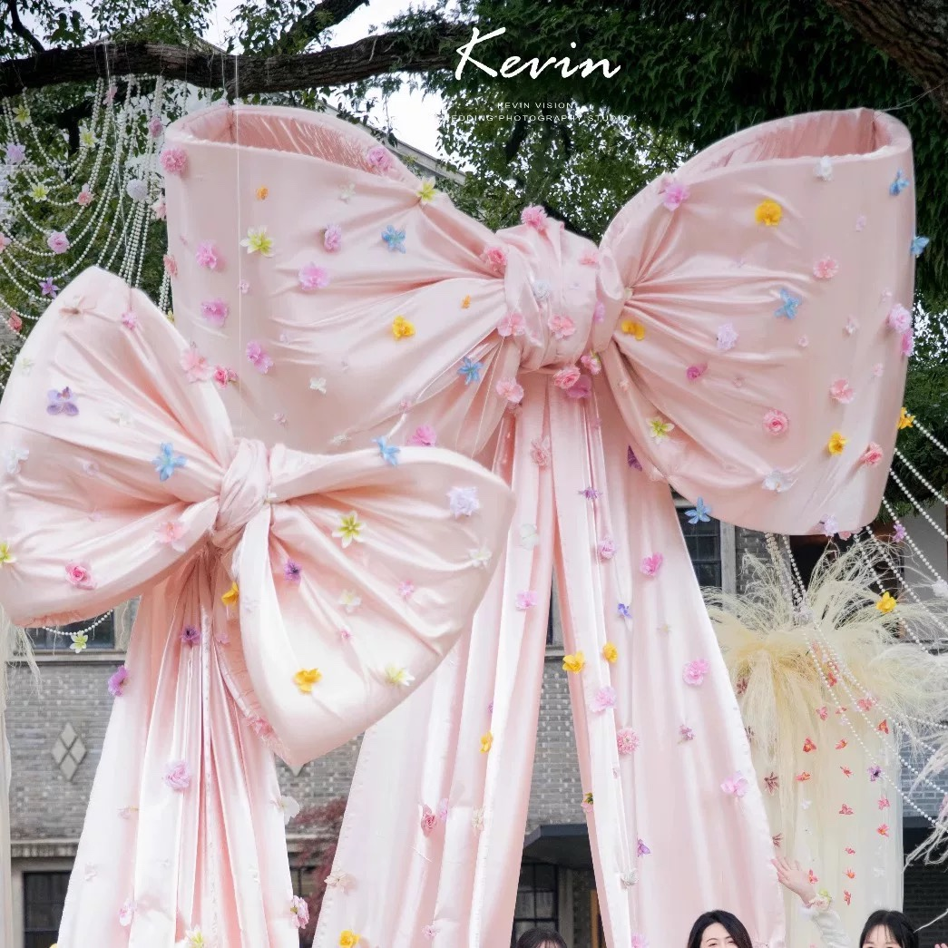 超大巨型蝴蝶结装饰结婚礼背景拍照道具生日派对橱窗美陈场景布置