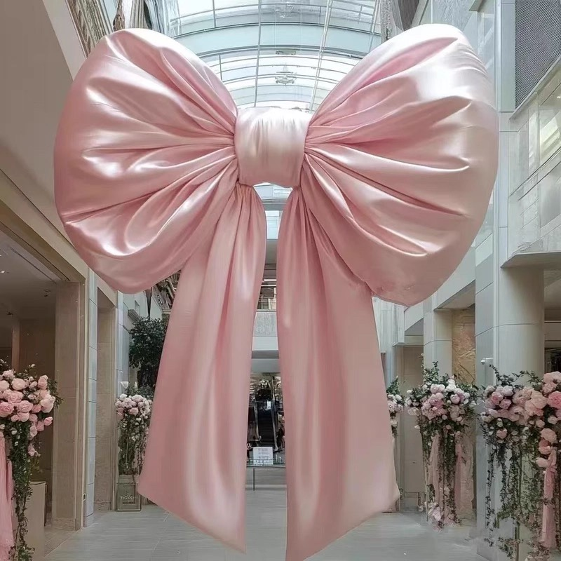 超大蝴蝶结水光绸缎装饰布置结婚礼婚房拍照生日派对道具