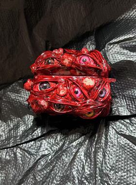 nono少女定制暗黑风立体眼睛耳机壳airpods4保护套pro2/3代无线蓝牙耳机壳Freebuds7i代硅胶tpu耳机壳