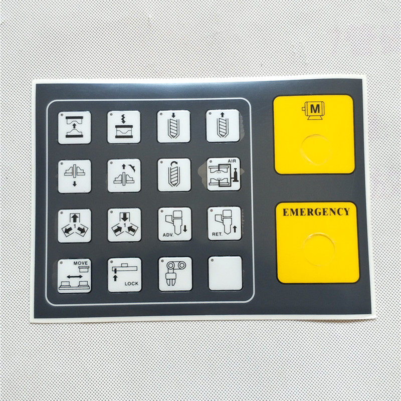 百塑注塑机按键膜电脑贴纸贴膜面膜纸百科转盘机控制面操作板贴膜
