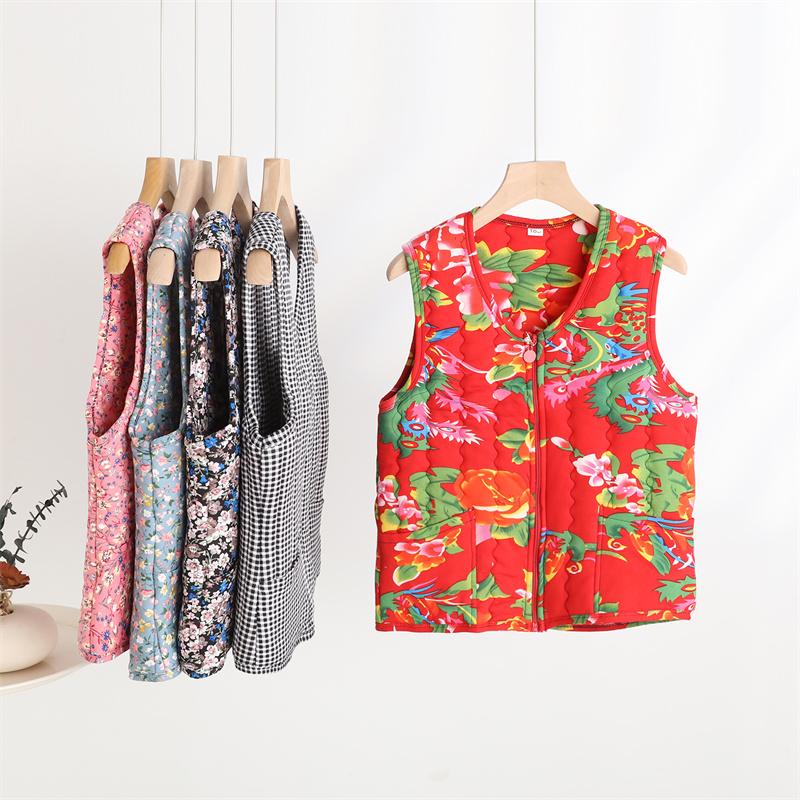 中老年加厚保暖背心马甲外套