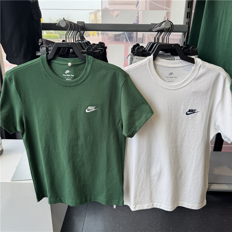 Nike男子重磅纯棉刺绣短袖T恤