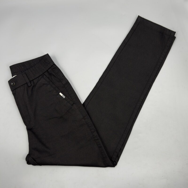 香港秋冬季男士休闲裤直筒修身韩版商务免烫百搭黑色小脚长裤子装