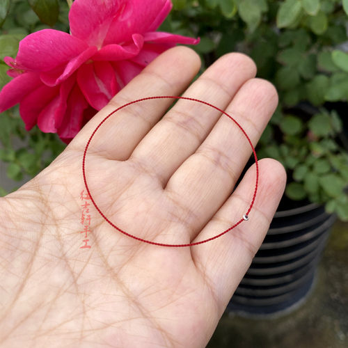 0.3mm极细红绳纯手工编织本命年转运闺蜜简约蜡线手绳超细不褪色