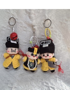 道长林正英师徒小僵尸手工毛线钩织钥匙扣背包挂件一套装成品发货