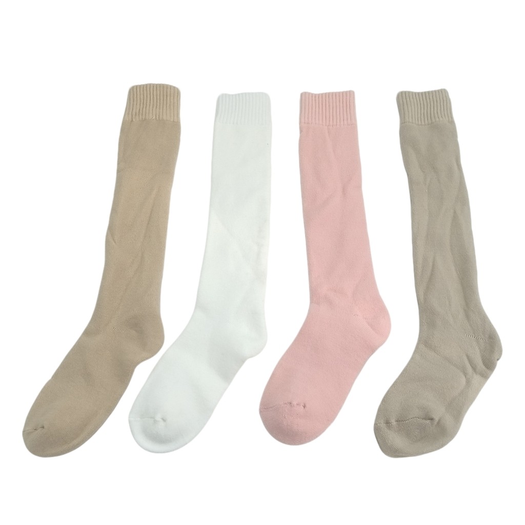 冬季厚款内拉毛保暖纯色款不过膝盖小腿袜女士袜口竖条纹百搭,女士内衣/男士内衣/家居服,中筒袜,淘宝优惠券,粉丝福利购,淘宝优惠卷