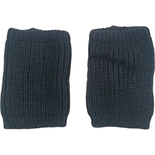 秋冬款纯黑色护膝袜套护脚踝针织保暖款女士短款款式