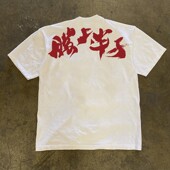 海外订单尾货 t恤男女情侣休闲上衣 撤回外贸港风chic复古纯棉短袖