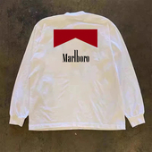 宽松情侣上衣 T恤男女同款 海外订单尾货 撤回外贸重磅100%纯棉长袖