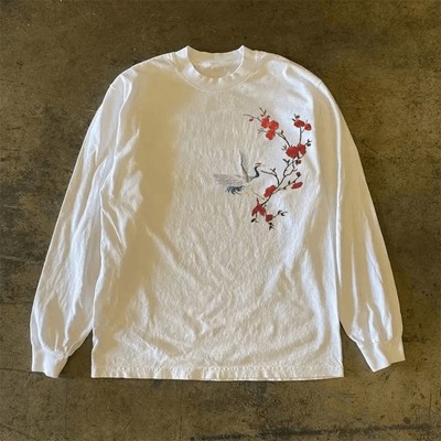 海外订单尾货~撤回外贸美式潮牌重磅纯棉长袖t恤男女同款宽松上衣