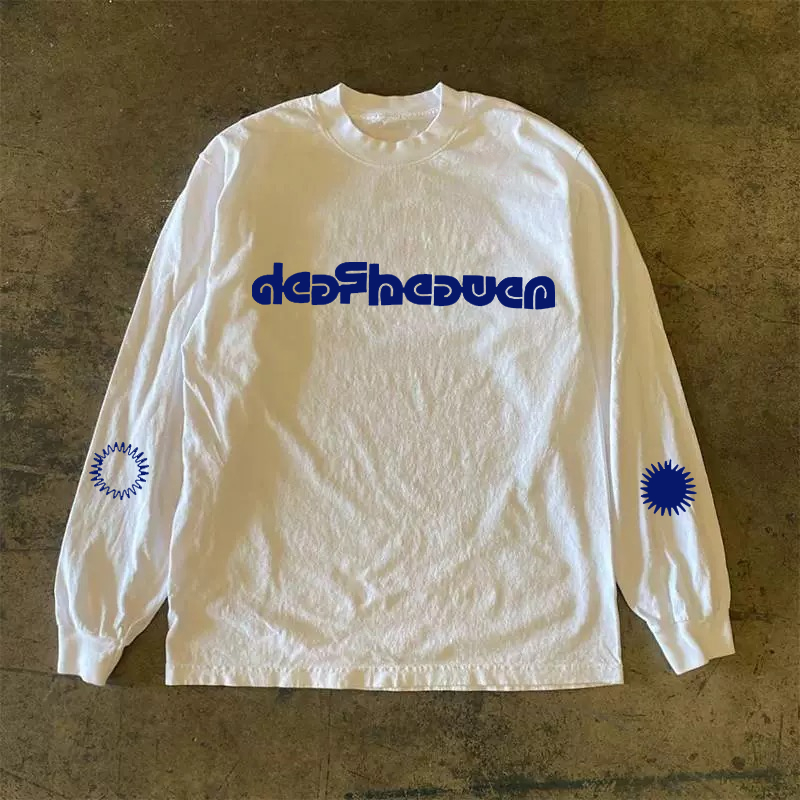 海外订单尾货~撤回外贸美式复古oversize长袖T恤男女同款情侣上衣