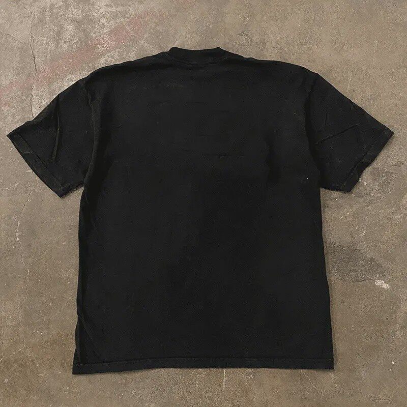 OVERSEAS ORDER TAIL GOODS CUT THE LABEL TO WITHDRAW THE FOREIGN TRADE TREND HANDSOME COTTON SHORT-SLEEVED T-SHIRT UNI VERSATILE TOP