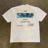 海外订单尾货 专柜撤回外贸潮牌oversize纯棉短袖 T恤男女宽松上衣