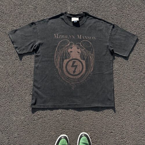 海外订单尾货~撤回外贸美式oversize纯棉做旧短袖t恤男女百搭上衣