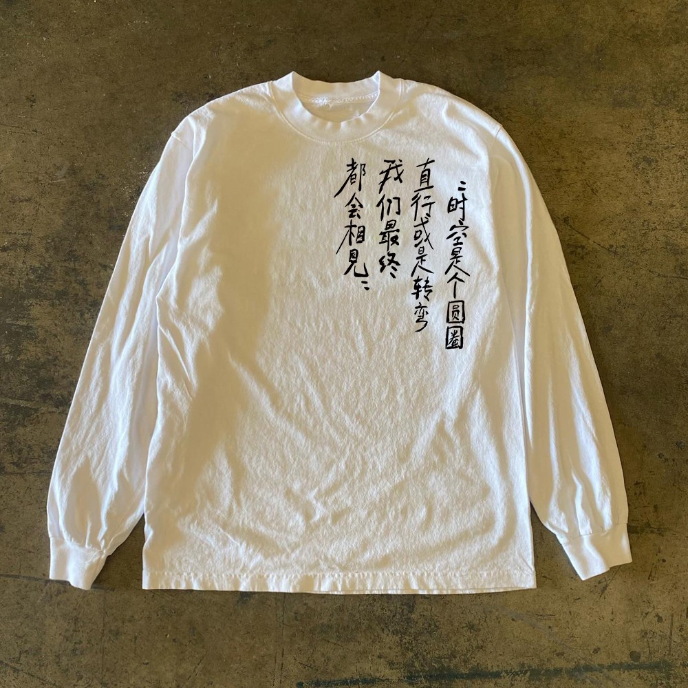 海外订单尾货~撤回外贸早秋重磅纯棉不透长袖t恤男女情侣ins上衣