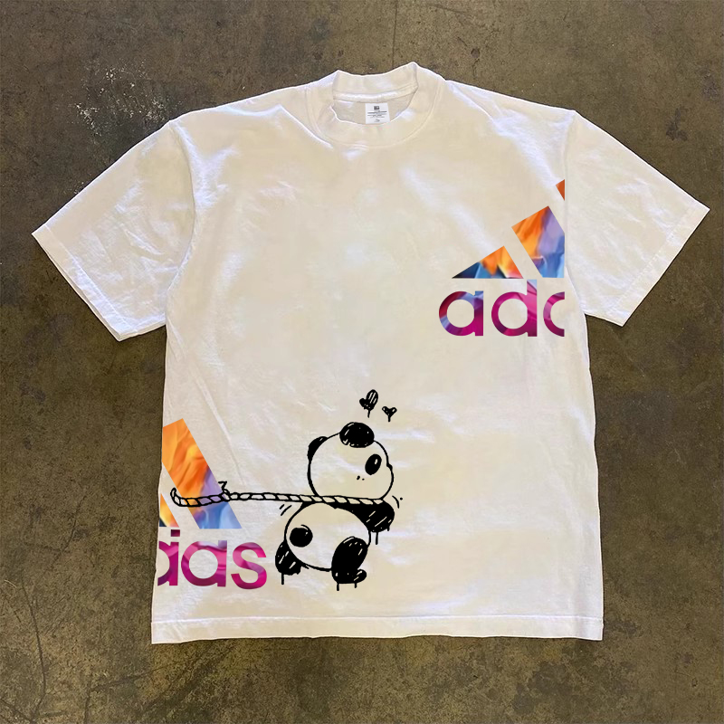 海外订单尾货~撤回外贸潮牌oversize重磅纯棉短袖T恤男女百搭上衣